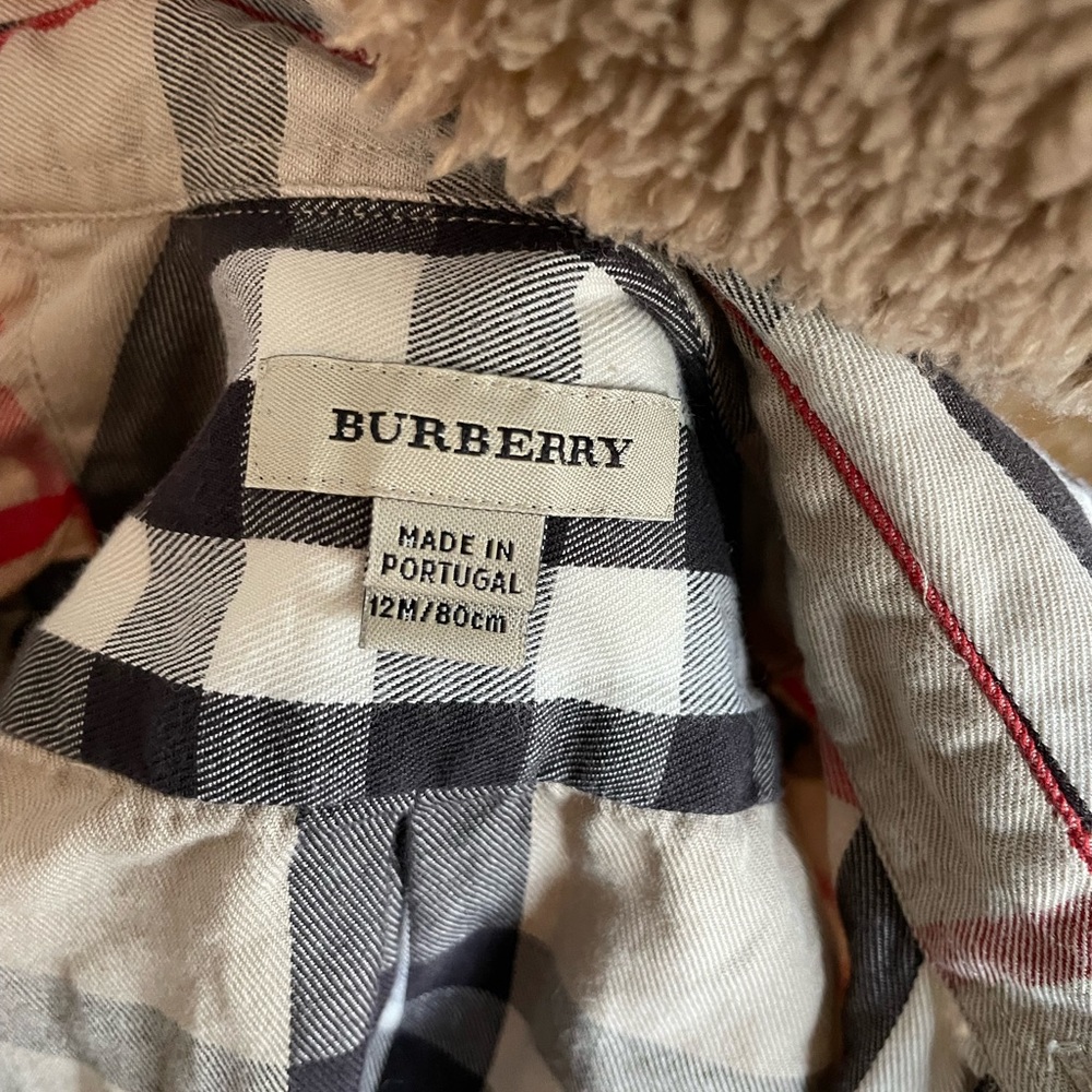 Burberry collared shirt - 12-18 months